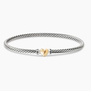 Classic Cable Heart Station Bracelet